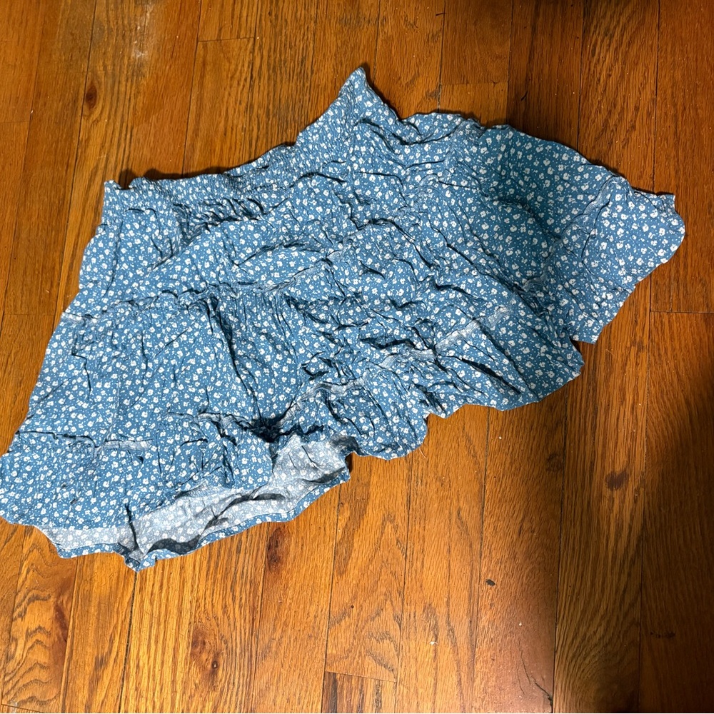 Blue Floral Skirt